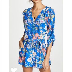 Yumi Kim Liz floral blue romper.  Small